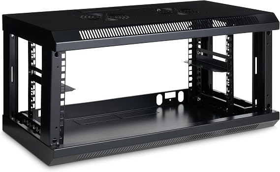 Platinum Enclosures 4u 300mm Deep Wall Mounted Data Cabinet 19 Inch Storage Rack for Home Office, Removeable Sides & Back panel, Lockable Door and Sides