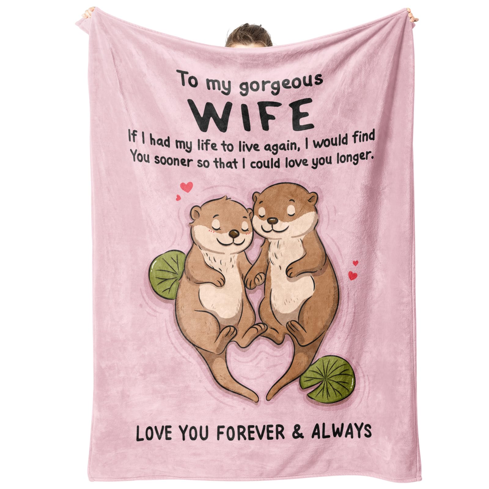 Juratar Wife Birthday Gifts, Birthday Gifts for Wife, to My Gorgeous Wifey Blanket, Wedding Anniversay Valentines Romantic Presetns for Wifey, 60'' X 50''