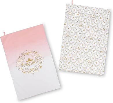 Disney Princess Kitchen Hand Tea Towel Set | Quick-Dry Wash Cloth, Highly Absorbent Dish Towel
