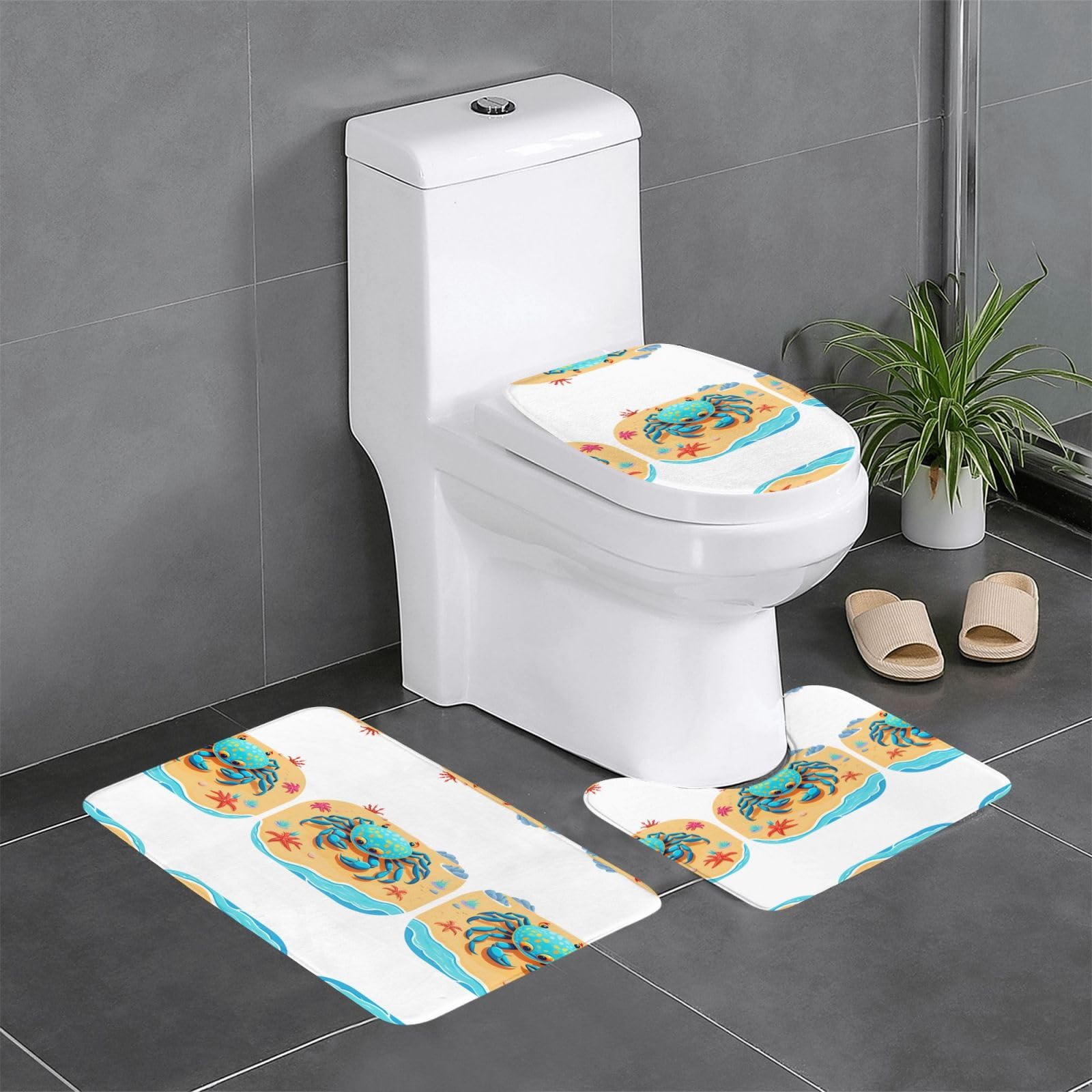 Tapis de salle de bain antidérapant fini les glissades lot de 3