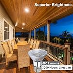 PAR20 50W Halogen Bulb - 6 Pack 120V 50W PAR20 Flood Light Bulbs with E26 Base, PAR20 Dimmable 2800K Warm White, Long Lasting PAR20 Bulb for Track Lighting & Hood Range Light Bulbs