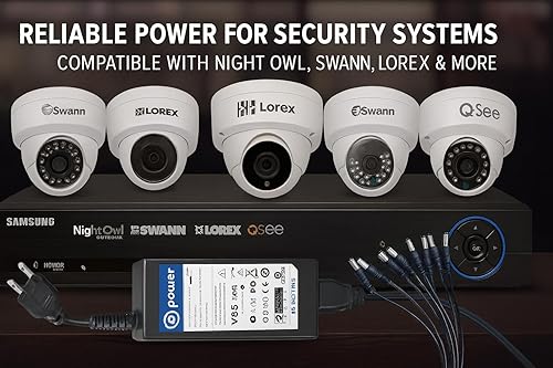 Miniatura 6 de T POWER Cargador para Lorex, Samsung, Q-See, Night Owl, Swann x 4 y 8 canales LTE D1 DVR LTE-DVR4-R LTE-DVR8-R Cámara de visión nocturna para