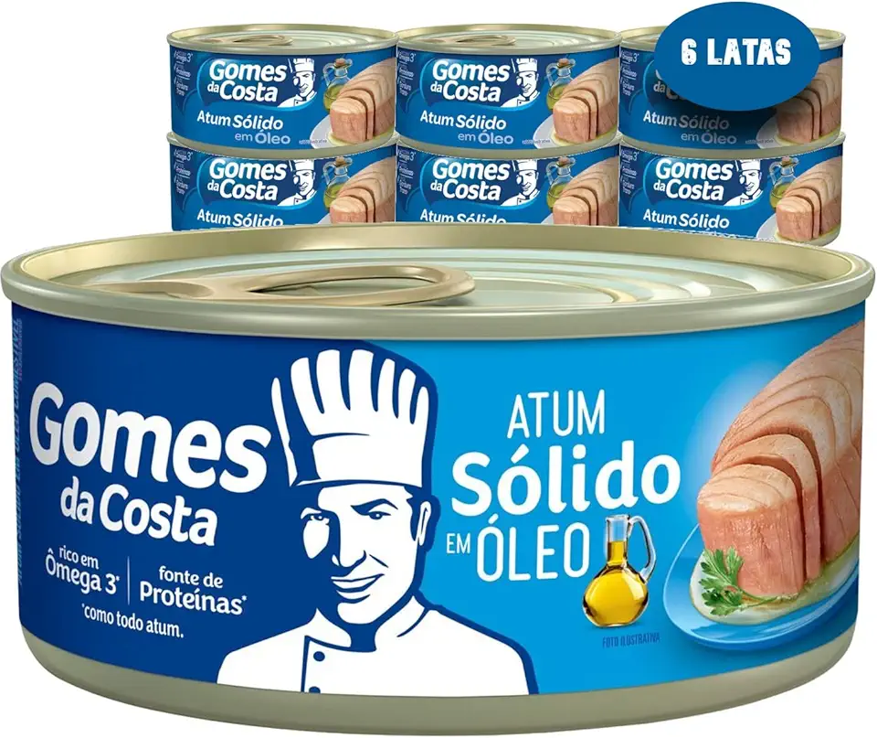 Atum Sólido em Óleo Gomes da Costa 170g (6 Latas)