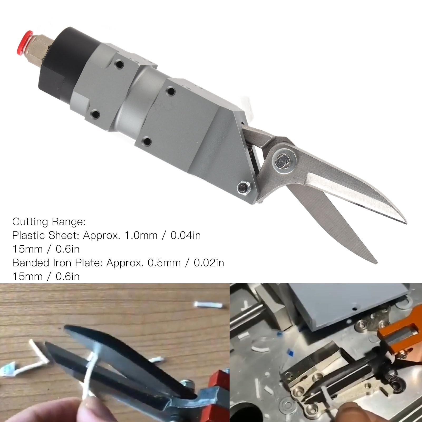 Tijeras Neumáticas de Acero, Pinza Neumática, Máquina Cortadora de Calibre de Corte para Láminas de Metal para Fibra/cobre/hierro/plástico, Herramienta de Corte Duradera para Trabajadores