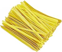 Vista 1 de Tangyinrd 1000 piezas de 5" lazos de torsión amarillos, lazos para plantas, lazos de cable, lazos para pan reutilizables para bolsas de fiesta