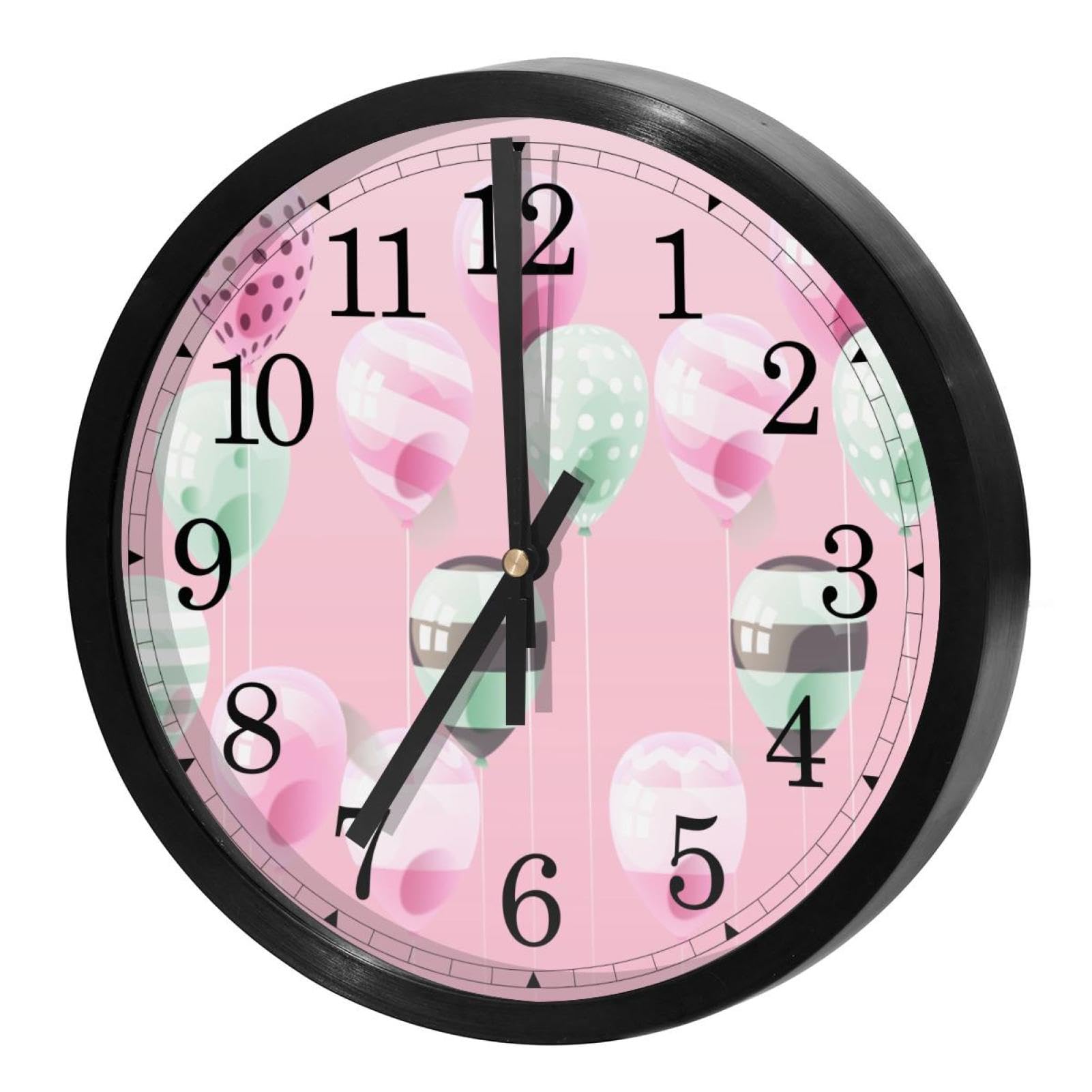 Horloge murale silencieuse pour cuisine et bureau au design moderne de ballons colorés