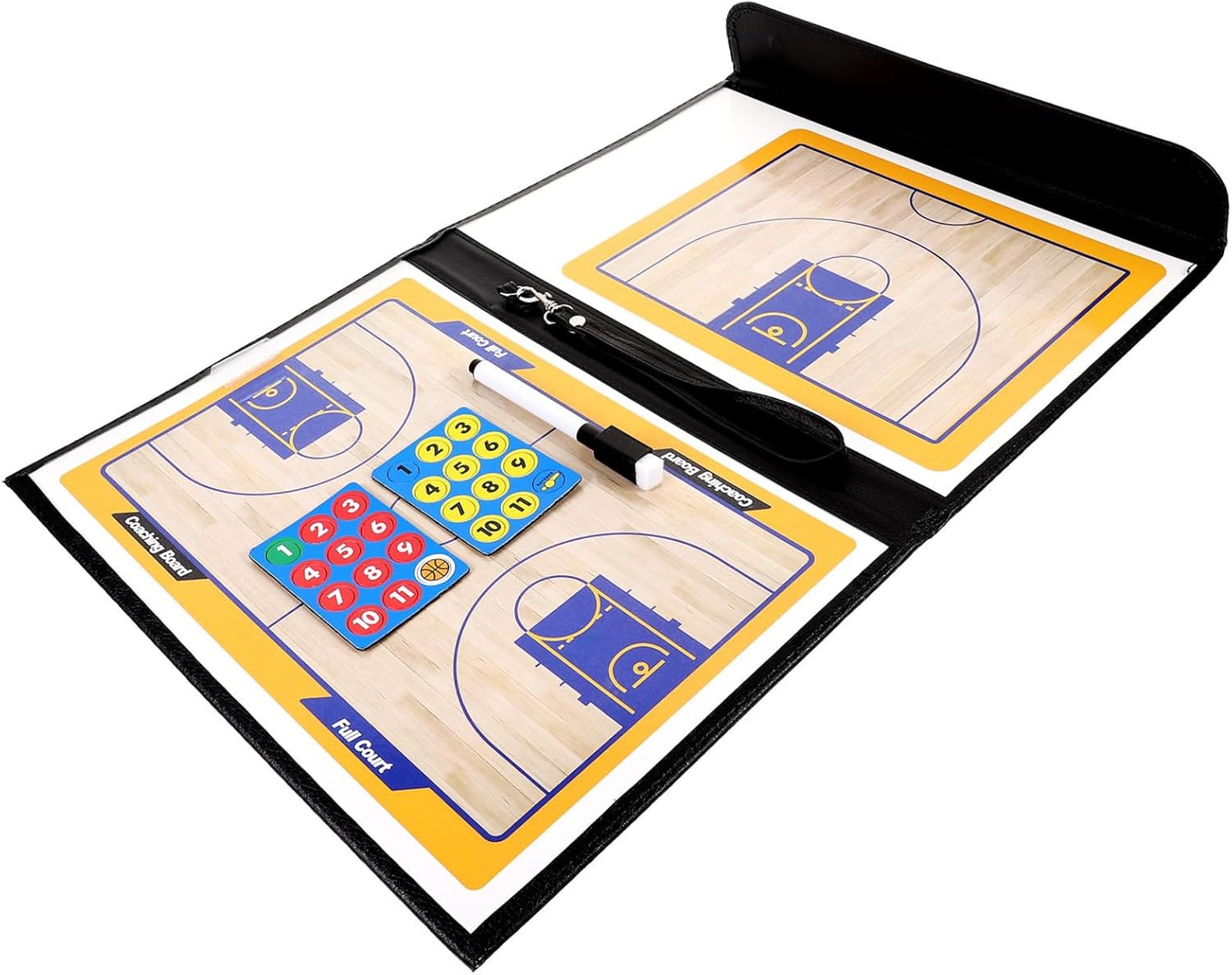KALLORY Basketball Training Board Tactical Board with Dry Erase Surface for Indoor Match Analysis and Strategy Planning
