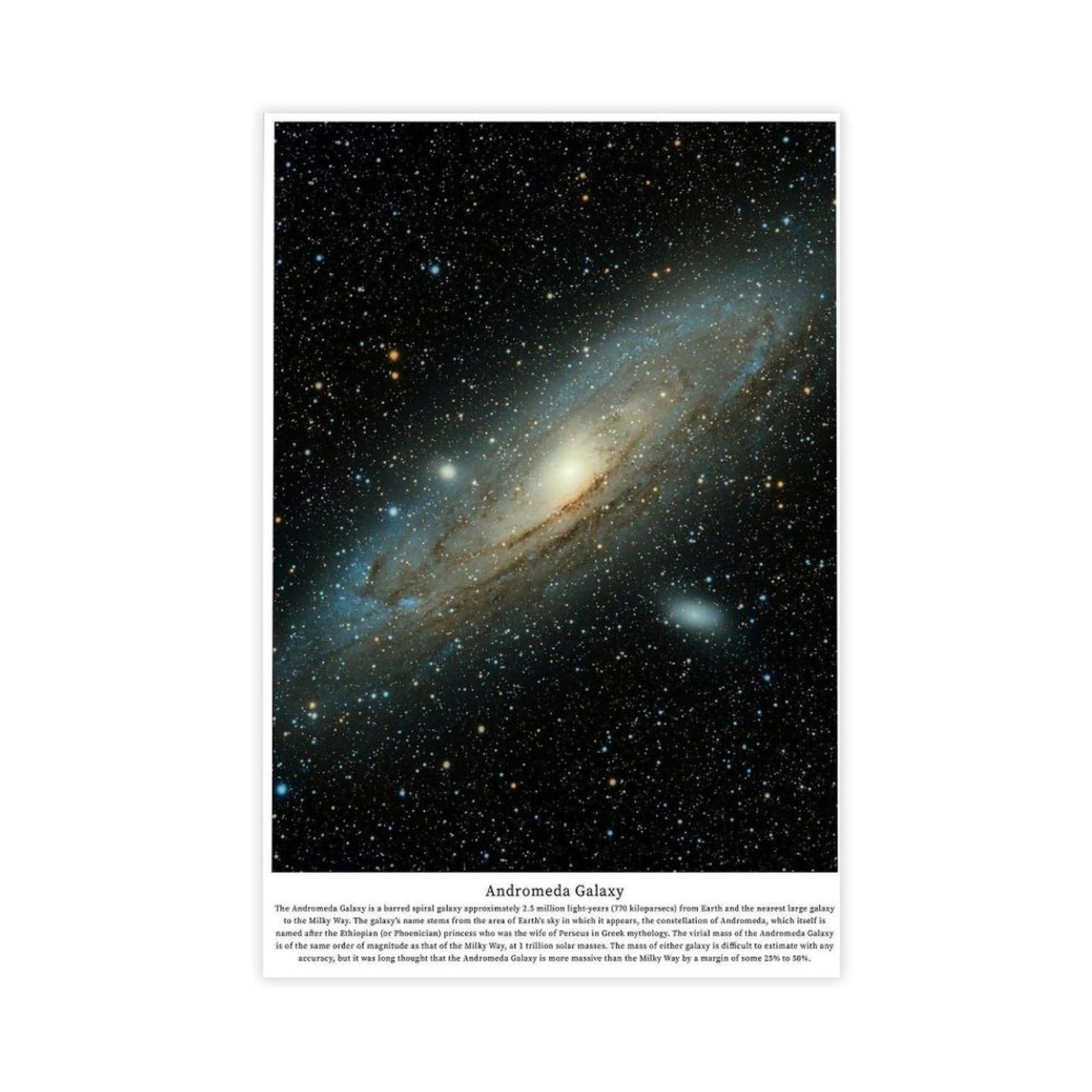 Qgvbgf Andromeda Galaxy Space Poster Canvas Poster Bedroom Decor Landscape Office Room Decor Gift 16X24inch(40X60cm)