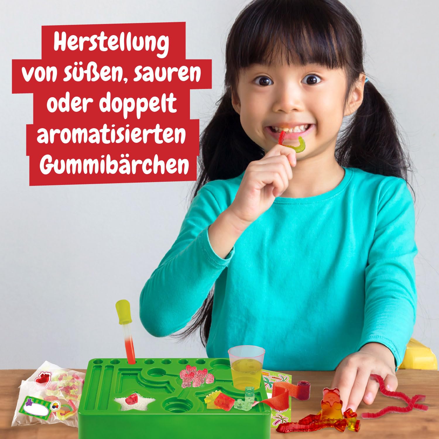 Science4you Gummibärchen-Labor – Gummibärchen selber Machen & Fruchtgummi Labor 19 Verschiedenen Formen für Kinder, Riesenbär-Gummi Geschenke für Mädchen & Jungen ab 7 8 9 10 11+ Jahren