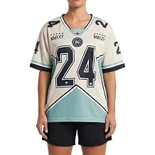 Jersey Tops for Women Number Jersey T-Shirt V Neck Short Sleeve Baseball Football Casual Womens Sports Top