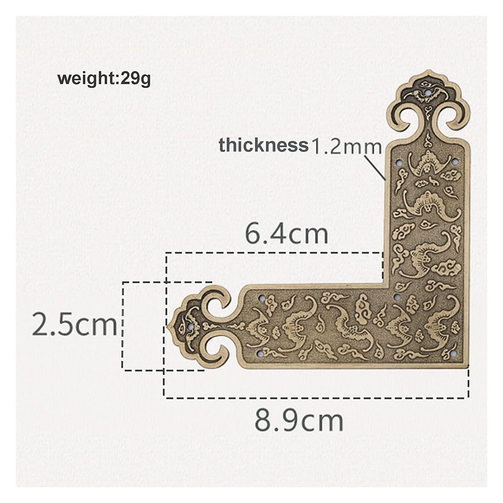 Lote 4 Protectores Esquina Decorativos, para Metal(Bronze)