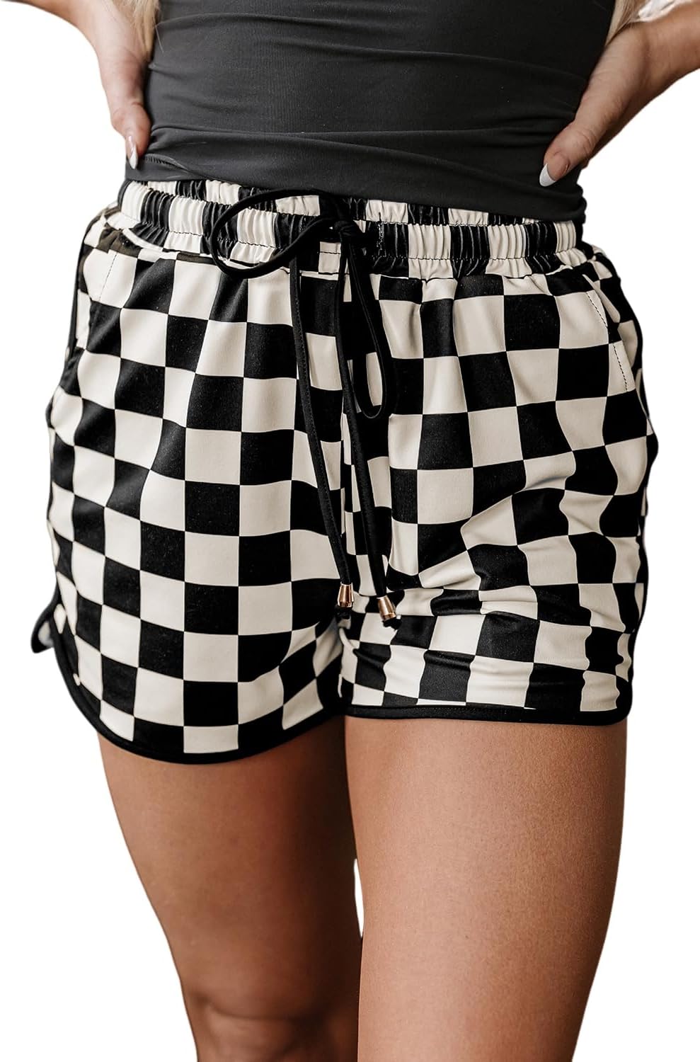 SELINK Shorts for Women Casual Pink Leopard High Waisted Athletic Shorts Shirred High Waist Daily