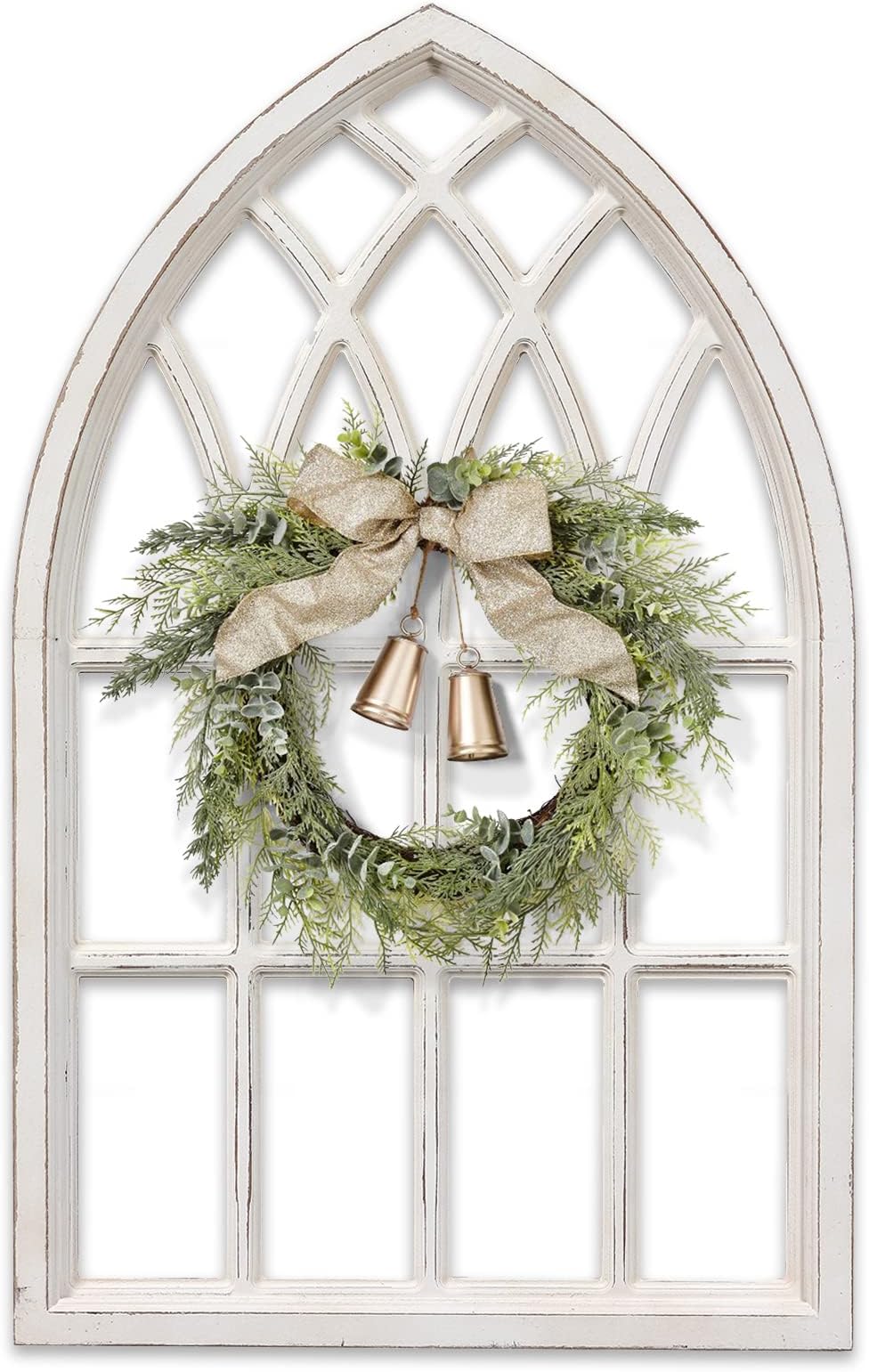 Patton Distressed Cathedral Window Frame Wall Decor