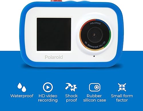 Miniatura 2 de Polaroid - Cámara de acción WiFi de doble pantalla 4K 18mp, impermeable con batería recargable integrada y accesorios de montaje para vlogging