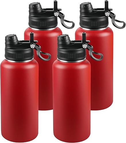 Miniatura 35 de Botella de agua aislada de 22 onzas, tapa 2 en 1 a prueba de fugas (sorbo/pajilla) + asa, botella de acero inoxidable para deportes, viajes, trabajo