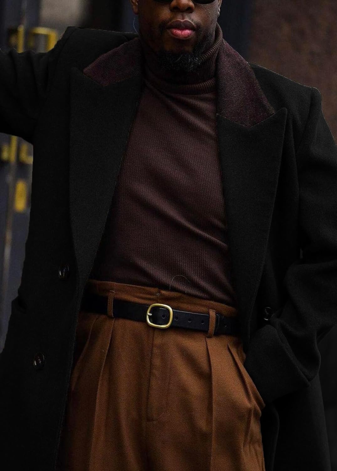 Sharp Monochrome Ensemble Featuring a Black Notch Lapel Jacket