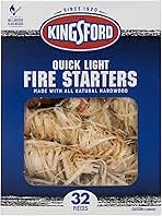 Kingsford Quick Light Fire Starters | Wooden Fire Starters Made with All Natural Hardwood for Grilling, Campfires, & Outdoor Fireplaces | 32 Count Fire Starter Rolls