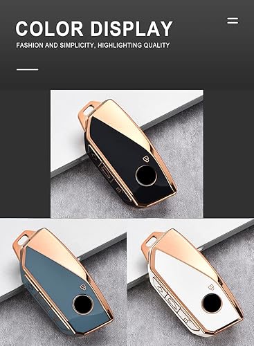 Miniatura 6 de HIBEYO Funda para llavero BMW Serie 7 760i X7 IX i7 XM 2023 Funda para llaves BMW X5 X6 2024 Accesorios con llaveros Smart Remote Auto Key - Llavero