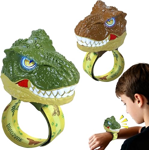 Miniatura 11 de Vvinca Walkie Talkies para niños, paquete de 2 – Juguetes de dinosaurio para niños de 3 a 12 años T-Rex correa de muñeca ajustable de largo alcance