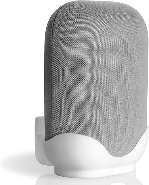 Smart Speaker Support mural Support fixe Haut-parleur de bureau Compatible avec Google Nest Audio Smart Speech (White)