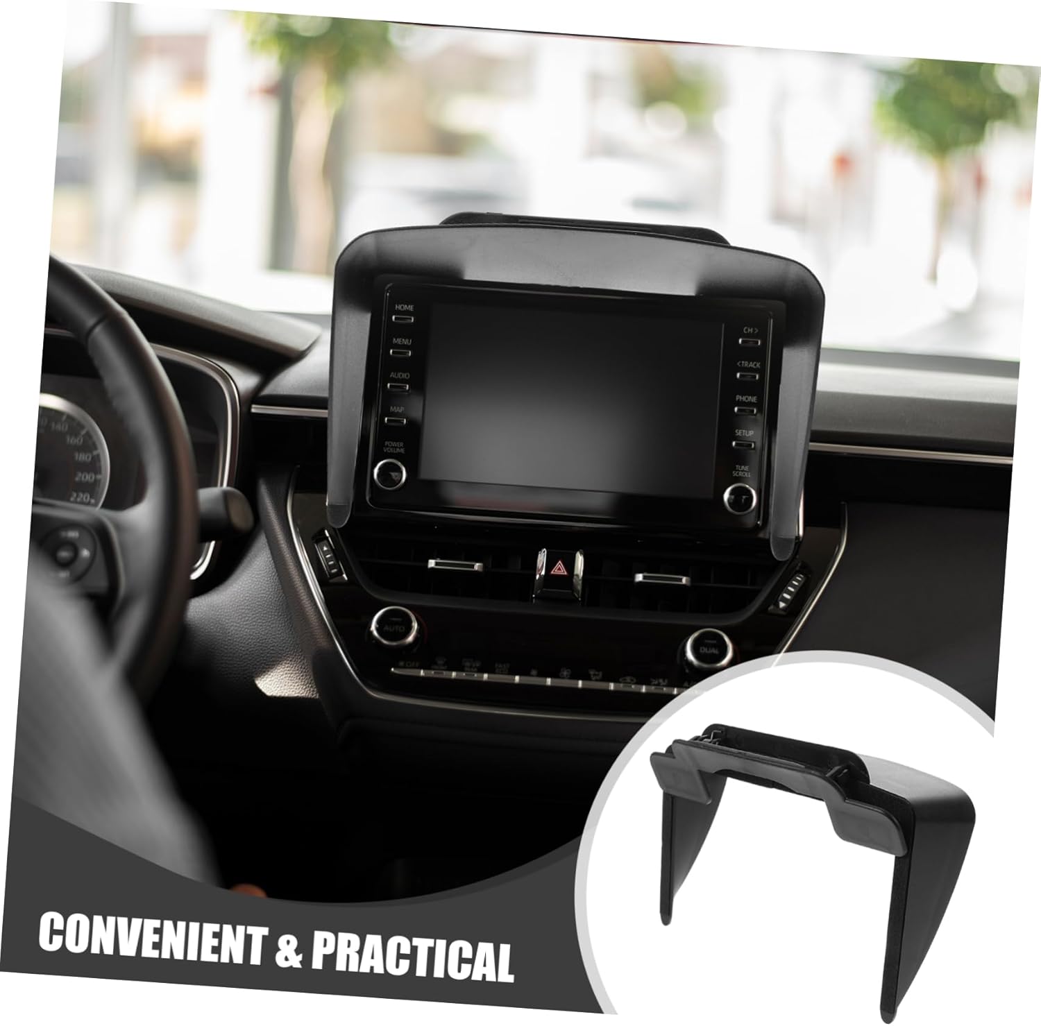 Zerodeko 4pcs Navigation Sun Shade Cover for Car Devices Reduces Glare and Eye Strain Shield for View Multi-Functional Auto Accessory