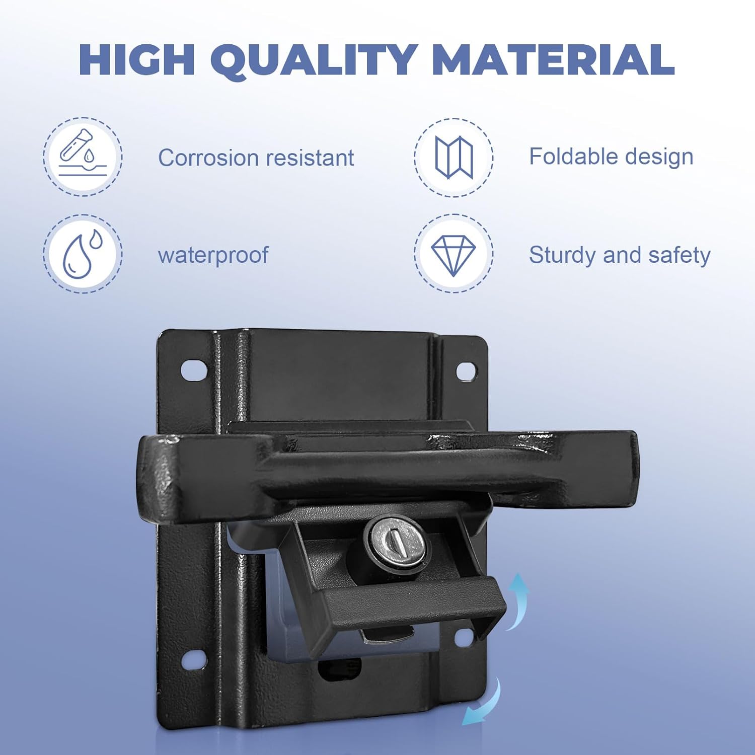 4 Pack Truck Bed Tie Down Anchors with Plates Compatible with 2015-2024 F150 F250 F350, Metal Handle Box Link Bed Tie Downs, Anti-Theft Screws OE# FL3Z-99000A64-B & FL3Z-9928408-AB - Image 4