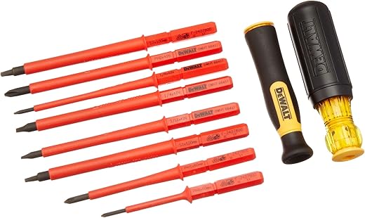 סט מברגים מבודדים 10 חלקים DEWALT דגם DWHT66417