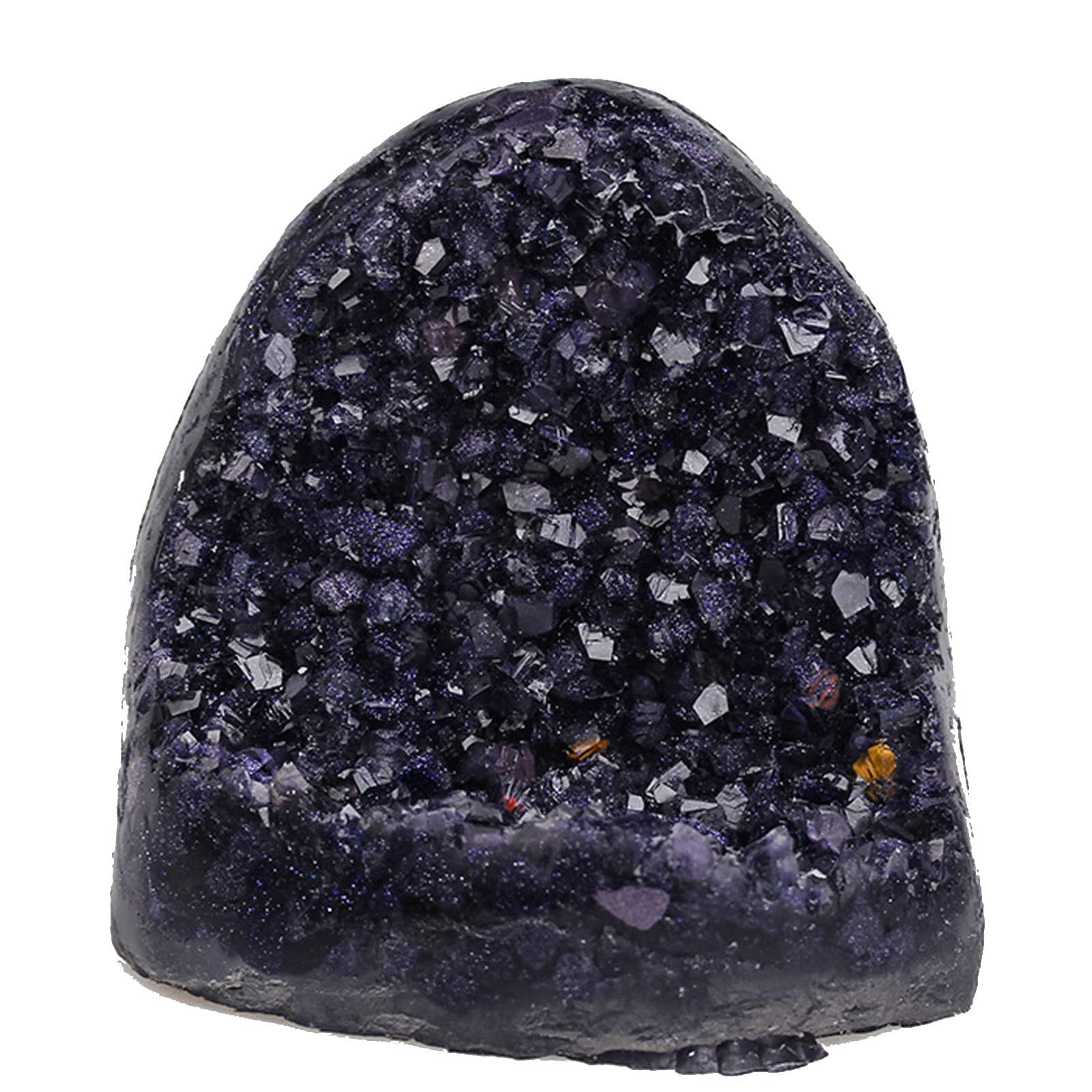 AAKOMA Amatista Cristal Geoda Adornos de Cueva de Cristal de Cuarzo Cúmulo de Cristal Natural Cúmulos de Amatista de Piedras Preciosas crudas Regalo Premium for coleccionistas,A (Color : XS)