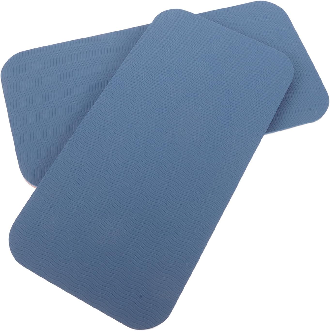 2pcs Yoga Knee Pad Cushion 0.8cm Thick Tpe Exercise Mat for Beginners | Wide Surface, Anti-slip Stability, Portable Design, Meditation and Fitness