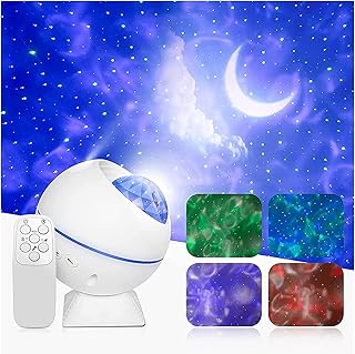 Galaxy Projector Starry Sky Projector Star Light Projector 360 ° Turning Night Slight Light Projector with Rotating Ocean Waves/Remote Control/Timer Perfect for Car Decoration,