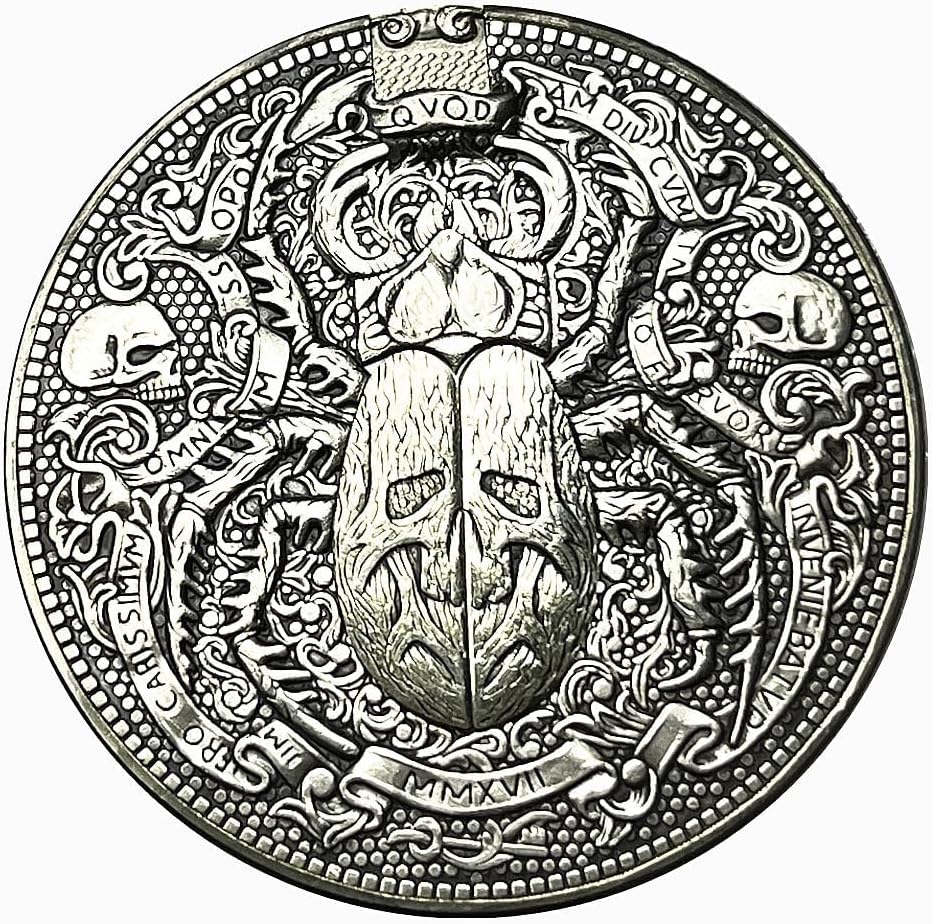 Movable Mechanism Coin Roman Booteen Amazing Art 'Gold Scarab Egypt Vintage' Hobo Nickel Morgan Dollar Magic Collectible Creative Gift Handmade Commemorative Coin