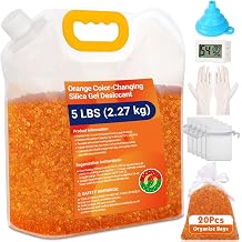 5 LBS Orange Indicating Silica Gel Desiccant Beads for 3D Printer Filament