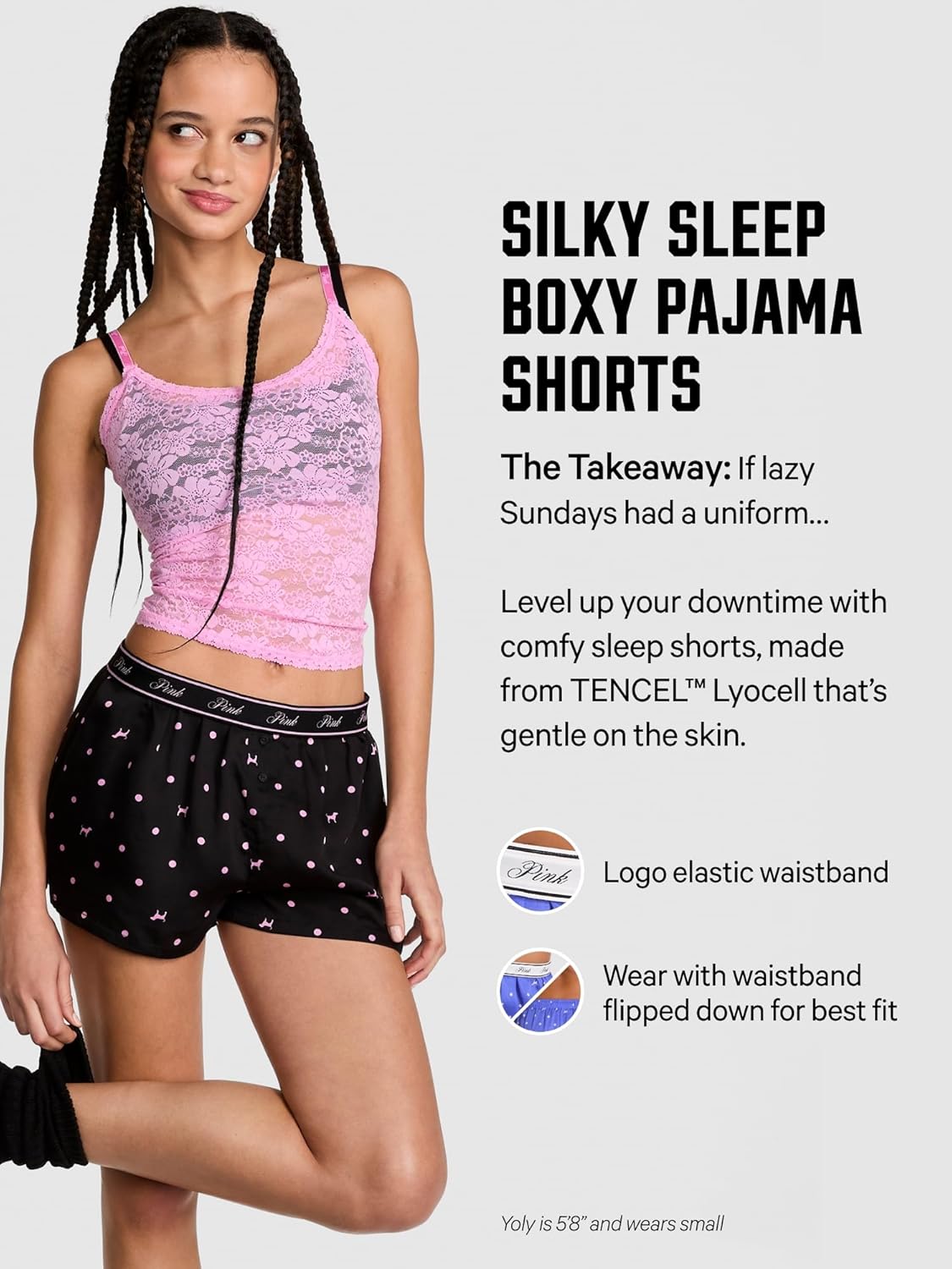 Victoria's Secret PINK Women's Sleep Boxy Pajama Shorts (XS - XL) - Image 5