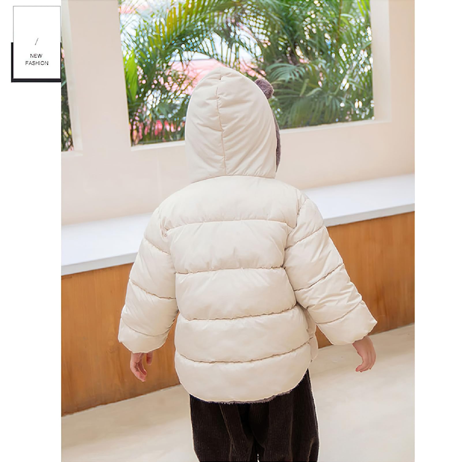 amropi Niños Niñas Chaqueta Forro Polar Abrigos con Capucha Parka Invierno Cálido Jacket por 1-6 años