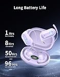 Ecouteurs d'oreille ouverts 2026 AI Ecouteurs de traduction Écouteurs ouverts en temps réel Bluetooth sans fil 6.1 Casques sport avec IP68 Imperméable, 96H Écouteurs de traduction de temps de jeu pour la course d'entraînement