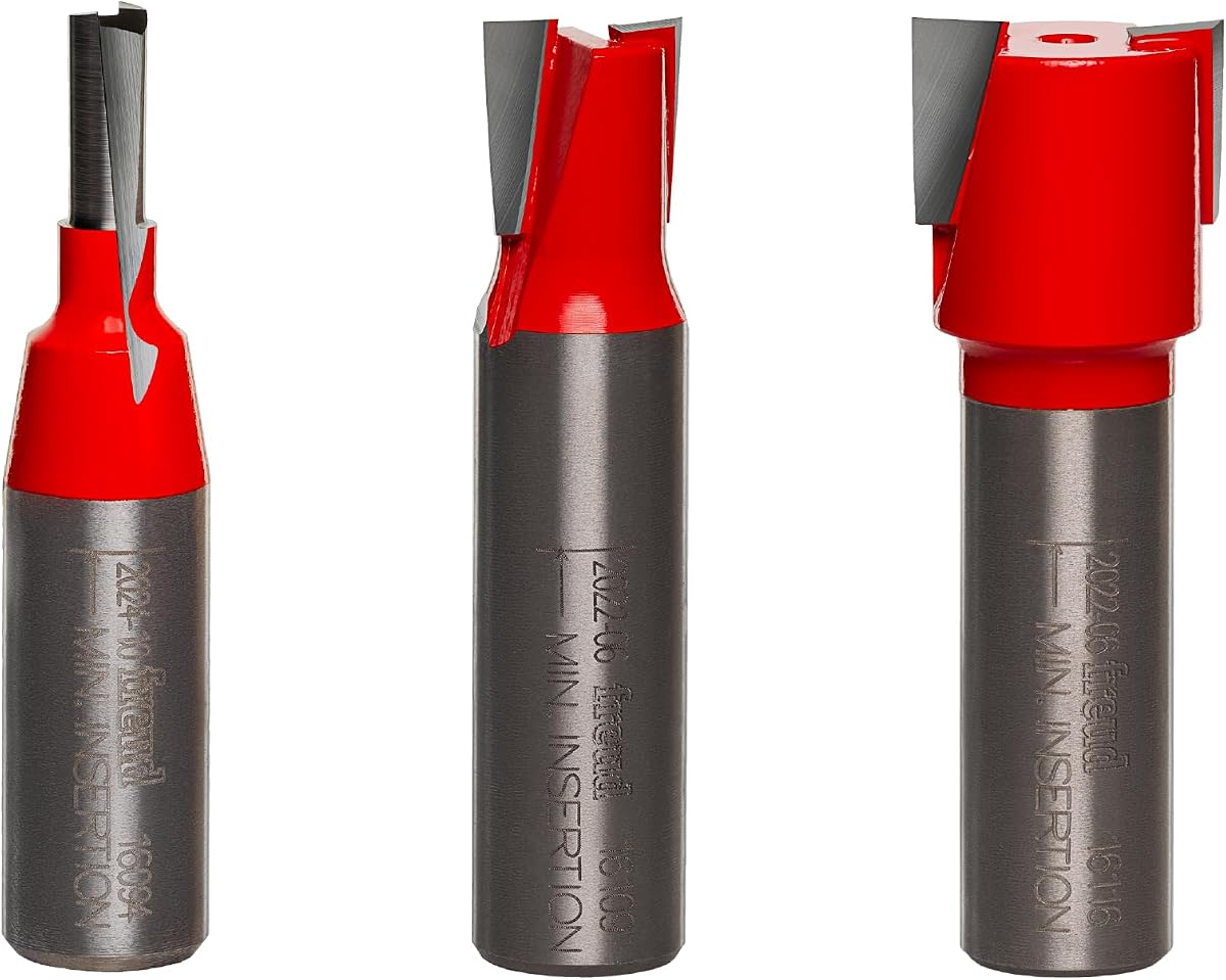 Freud 89-670: 3 Piece Undersized Plywood Bit Set (1/2" Shank)