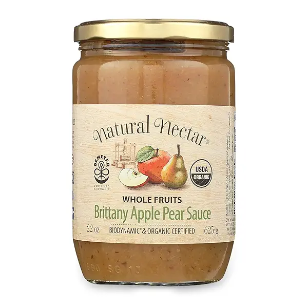 Natural Nectar Apple Pear Sauce, USDA Certified Organic – 22 oz Jar | Organic Apple–Pear Fruit Sauce, Simple Ingredients, Great for Breakfast, Snacks & Baking 1