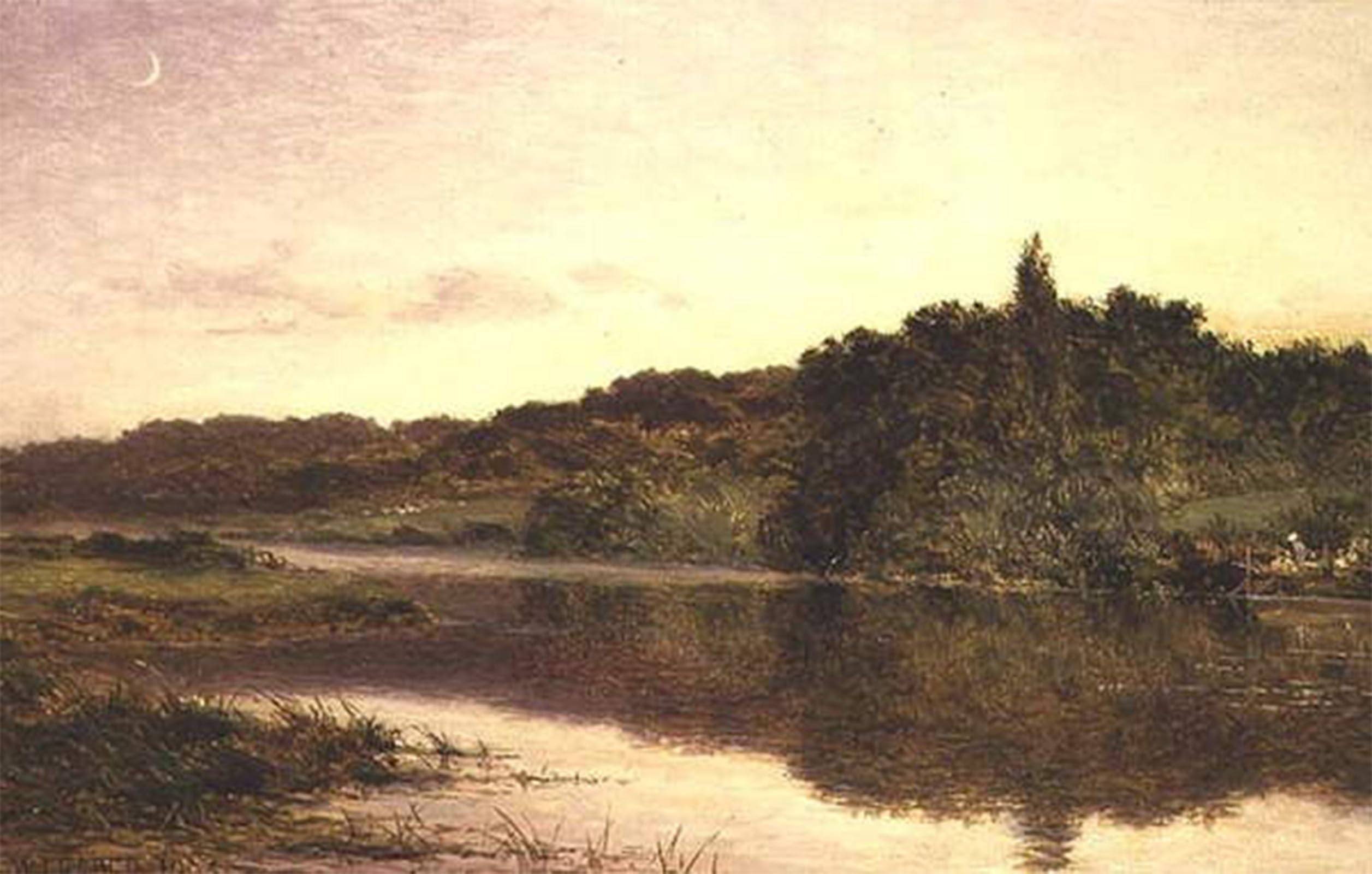 POSTERIIk Famous Modern Artwork Art Mural a View of Streatley by Benjamin Williams Leader Oil Paintings Pictures for Home Decor 60x90cm