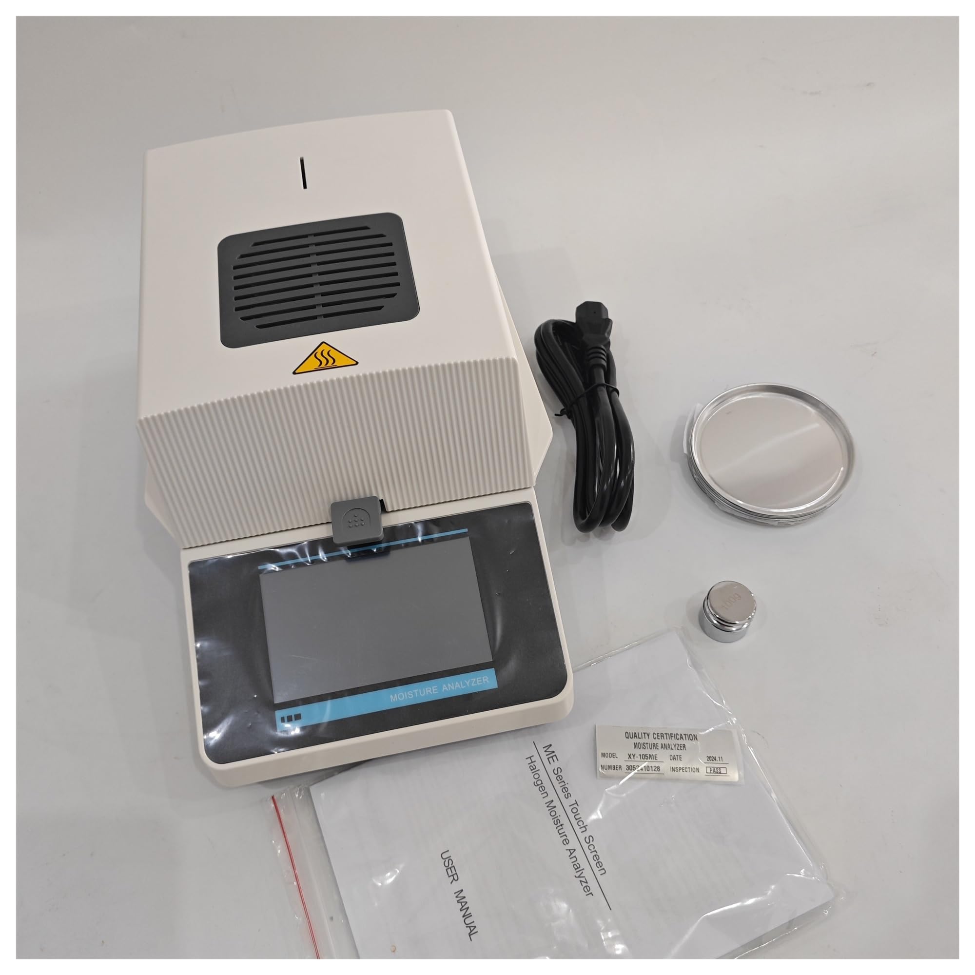 50 g/0,005 100 g/0,005 Automatischer Heiz-Feuchtigkeitsmesser-Analysator-Tester for Tee, Getreide, Futtermittel, Mais, Lebensmittel, Kunststoff Genaue Anzeige(50g 0.005)