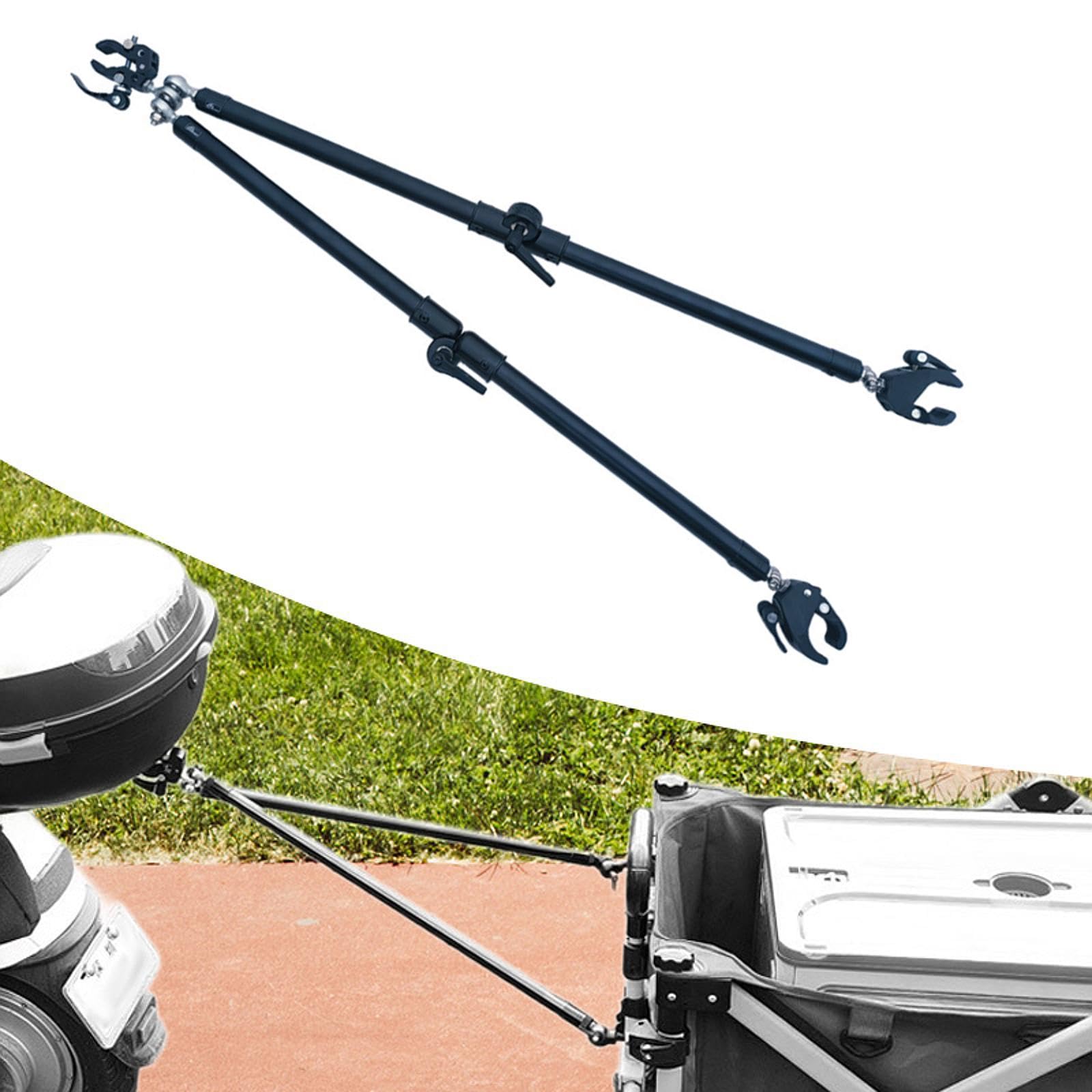 Homyl Fahrradanhänger Verbinder Aluminiumlegierung Zugstange Faltbar Kupplung mit Schnellverschluss für Fahrräder Scooter Motorrad Home Outdoor Urlaub