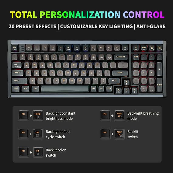 Hexgears I4 Wired Mechanical Keyboard with Number Pad - Black, Linear