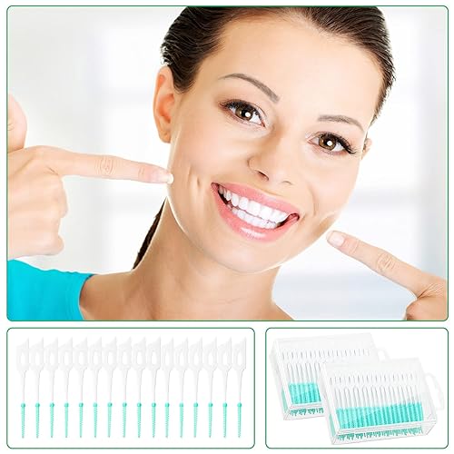 Miniatura 6 de 250 piezas de cepillo interdental dientes dientes púas herramienta de limpieza de recarga de hilo dental púas de hilo dental Flosser dental