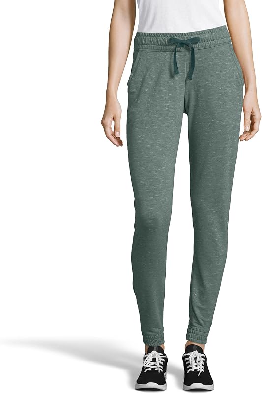 Hanes Jogger de rizo francés de triple mezcla con bolsillos para mujer