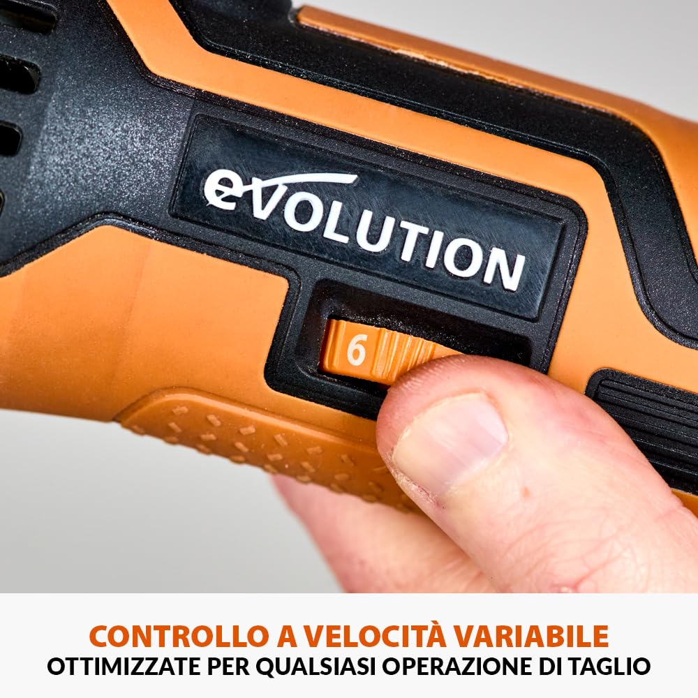 Evolution Power Tools R18MLT-Li Multi-Utensile Senza Fili 18 V Li-Ion EXT, Multiuso E Multi-Materiale Per Eseguire Tagli, Sagomare, Raschiare E Levigare | Batteria Non Inclusa