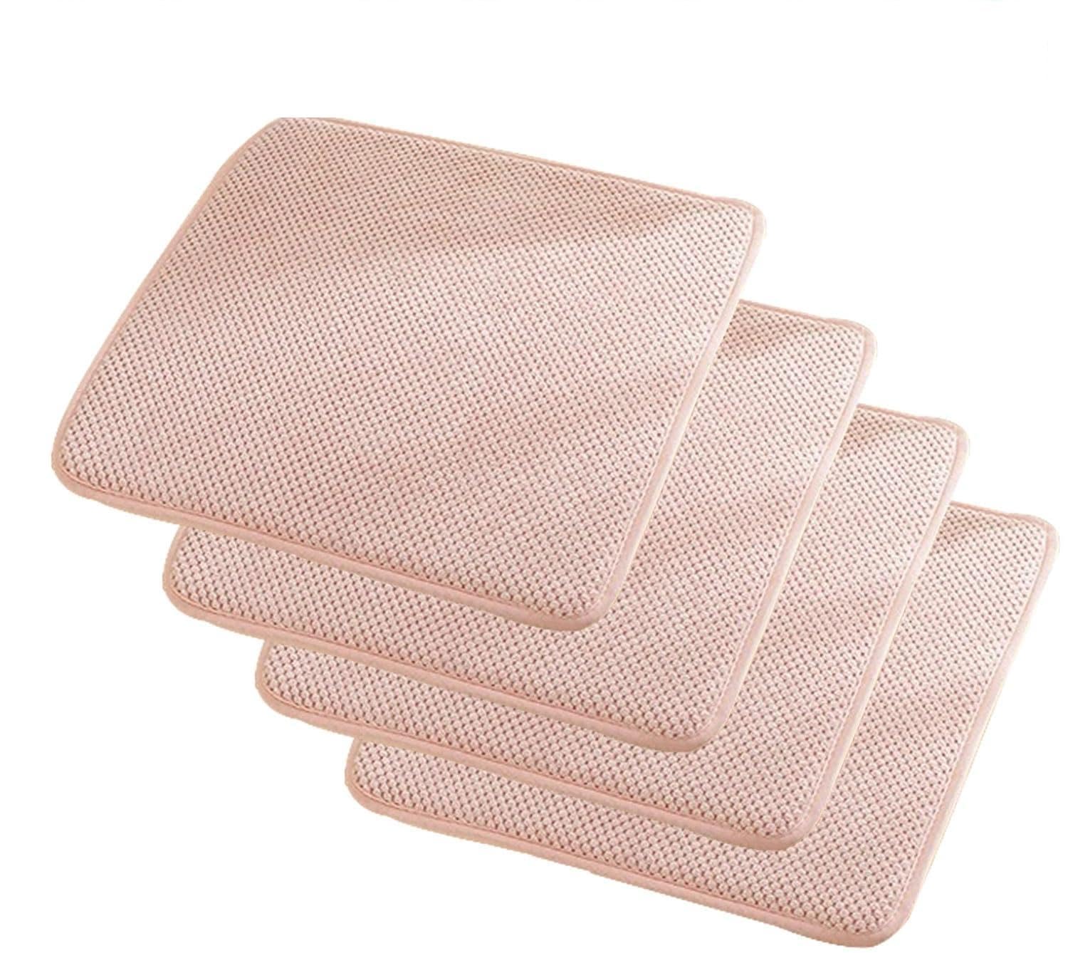 Cuscini Quadrato per Sedie Cucina con Lacci set da 4/2/1, 40x40/45x45/50x50/25x35/35x38cm Cuscini di Seduta Antiscivolo per Sedie da Pranzo,Esterno, Giardino,Ufficio, Soggiorno(Color 4,4pcs 35x38cm)