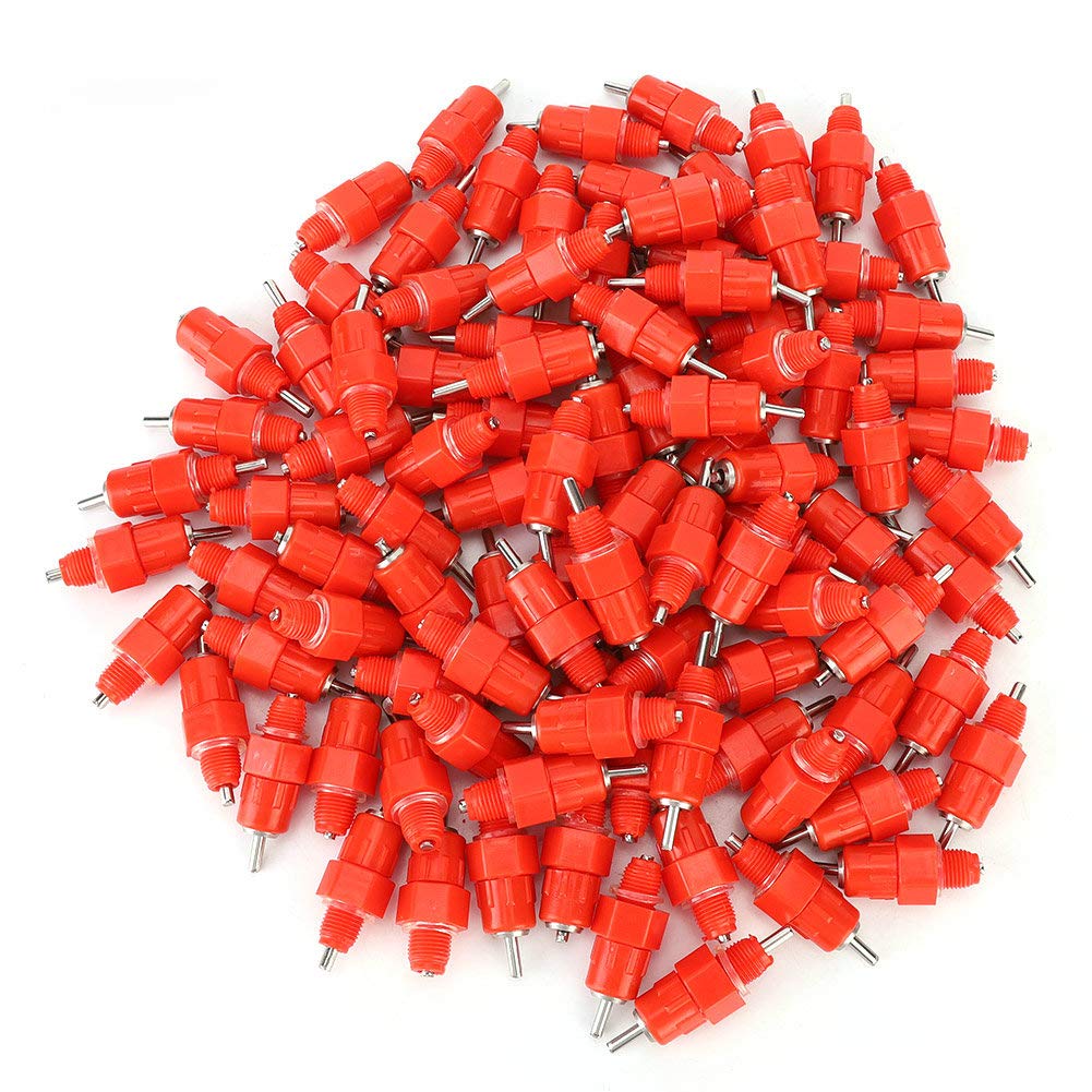 100 Pack Chicken Feeder Nipple System