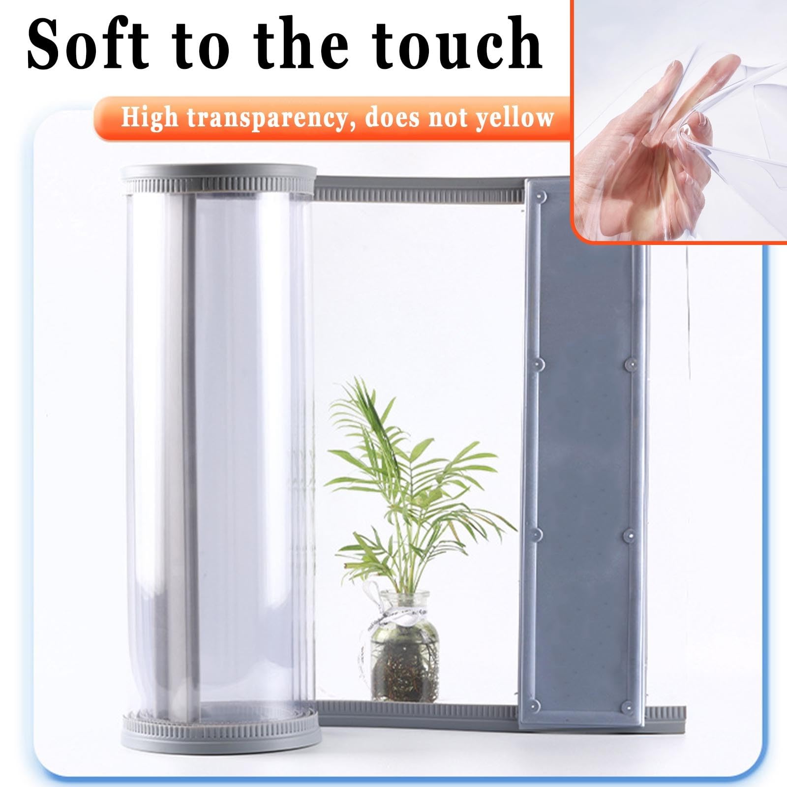 Rideau À Lanière PVC Transparent Rideau De Porte Laniere Plastique Rideaux À Lamelles Verticales Rideau Exterieur Porte Anti Chaleur Impermeable(0.25cm,W50cmxH250cm)