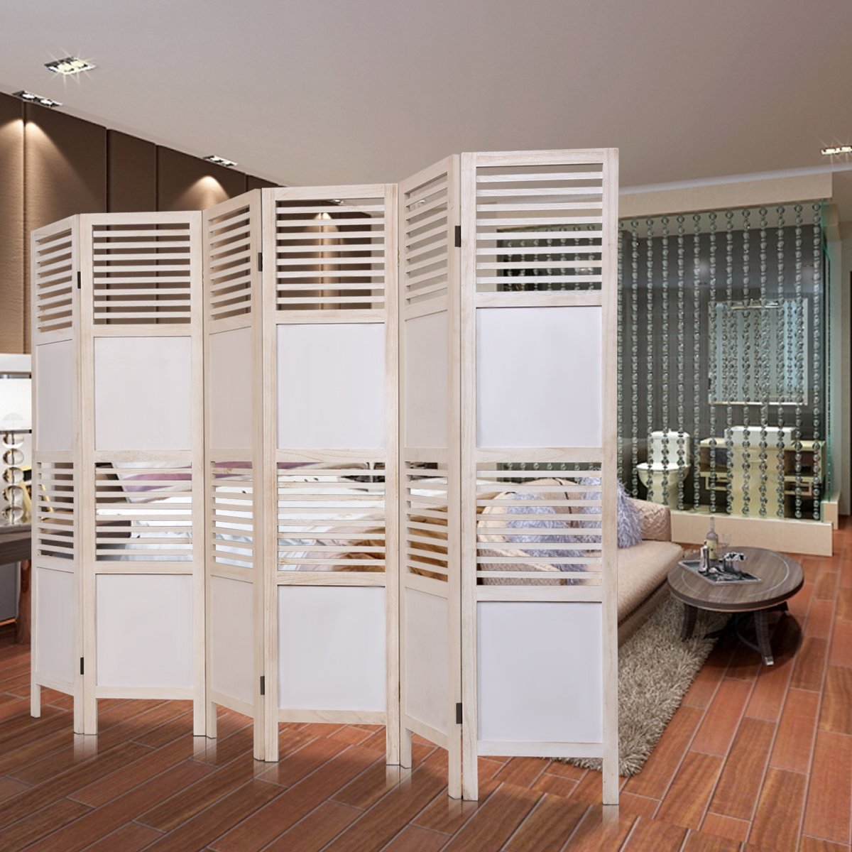 Buy Giantex 6 Panel Screen Room Divider Wood Folding Oriental
