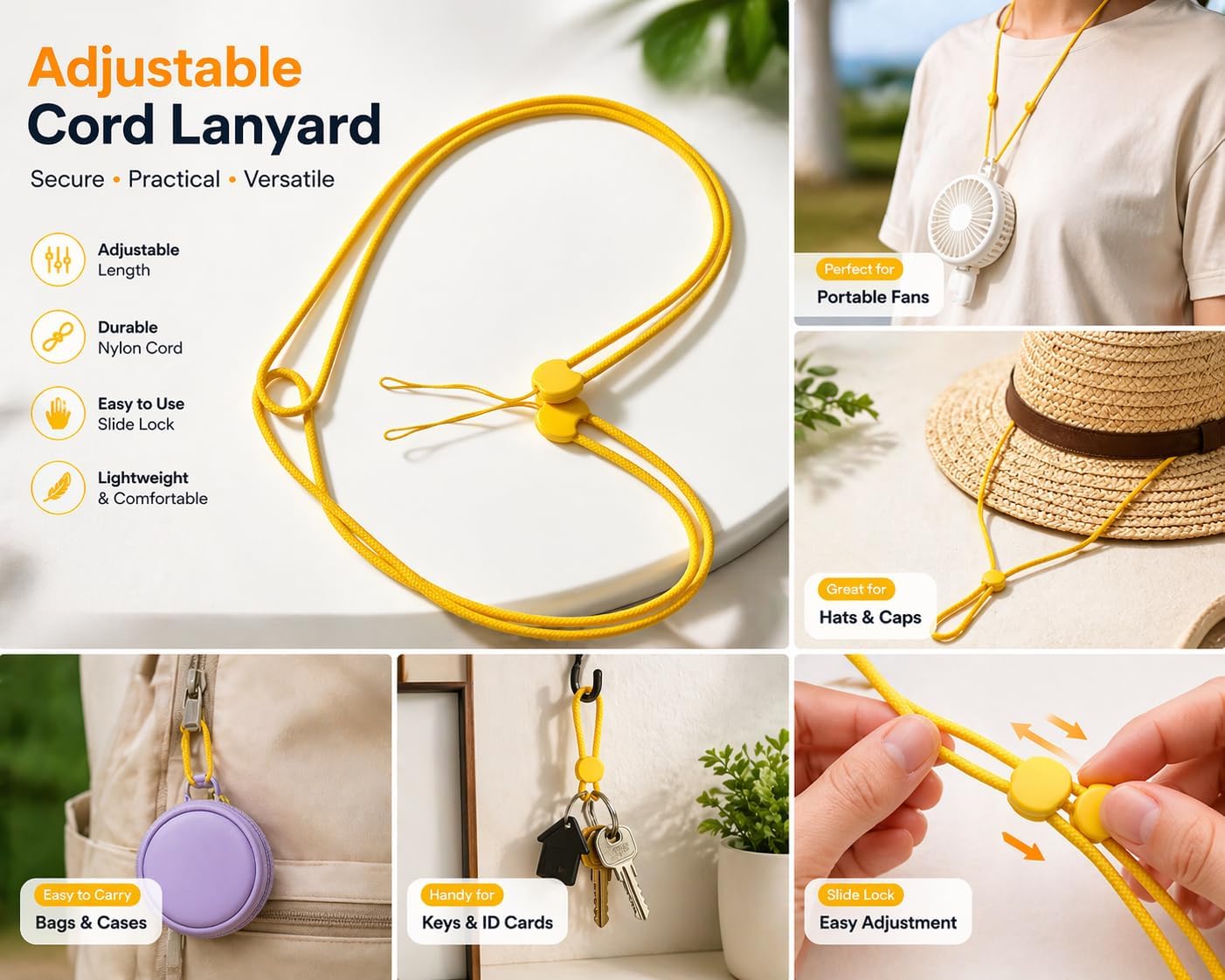 NECK Wrist Strap Lanyard, 2 Pcs Silicone Phone Lanyard Straps Cellphone Wrist Strap Colorful for Universal Mobile Phone USB Drive Keychains Wallet Mp3 Mp4 Cameras Badge