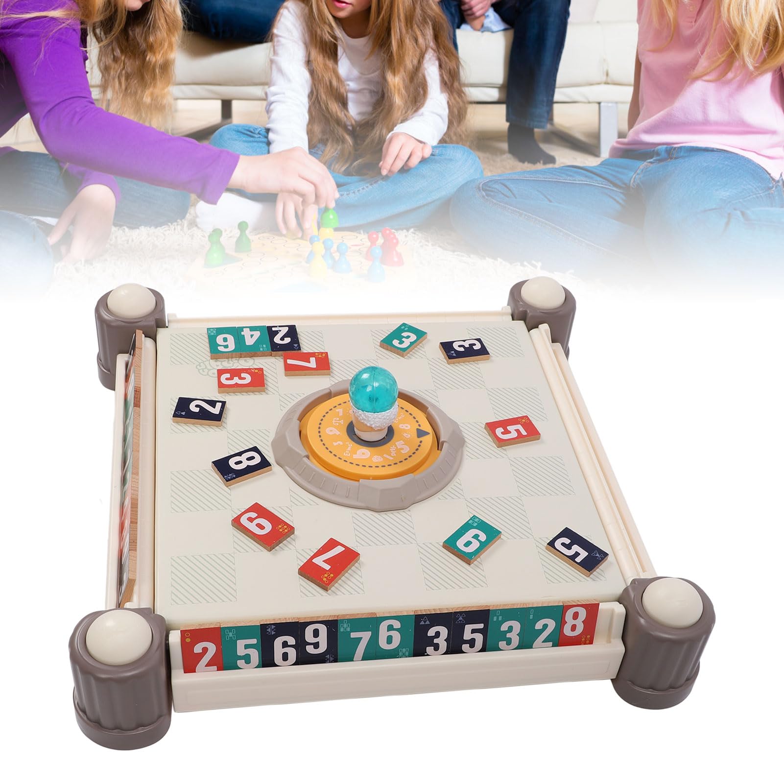 Jeu de société Cube, Jeu de Rami Portable pour S'amuser en Famille à la Maison, Taille de Voyage 17,72 X 17,72 X 3,15 Pouces